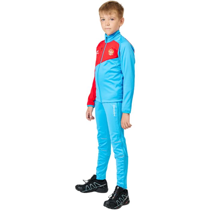 Куртка разминочная Jr. NORDSKI Premium (белый/синий/красный)