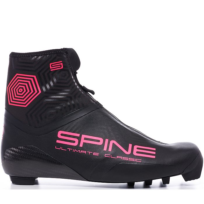 Лыжные ботинки SPINE NNN Ultimate Classic (293-S SCF (Bl/Pi)) (черный/розовый)