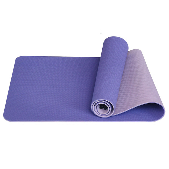 Коврик для йоги SPORTEX (ТПЕ 183х61х0,6 см) (фиолетовый/сиреневый)