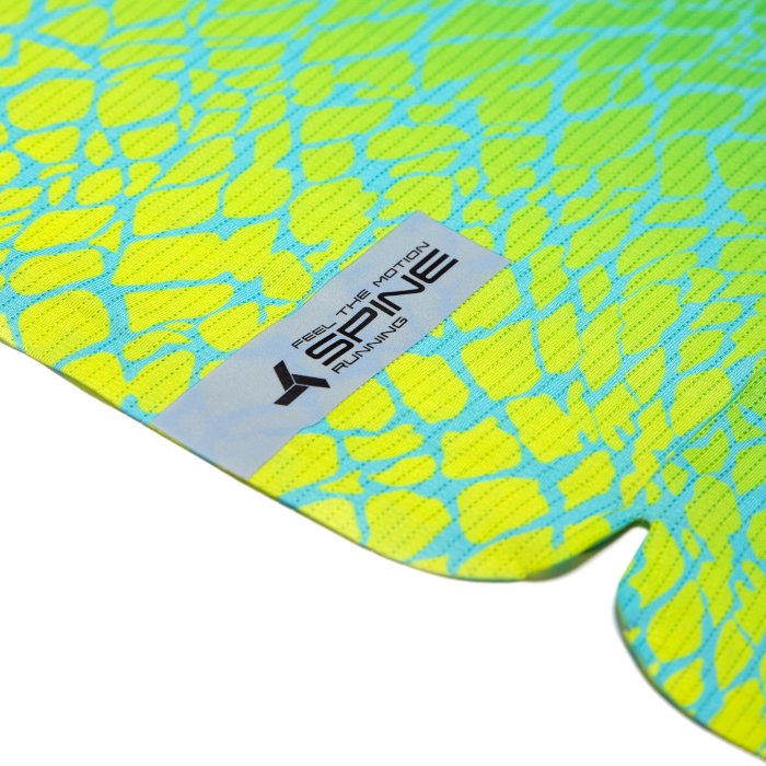 Майка для бега мужская SPINE Running (зеленый/голубой)