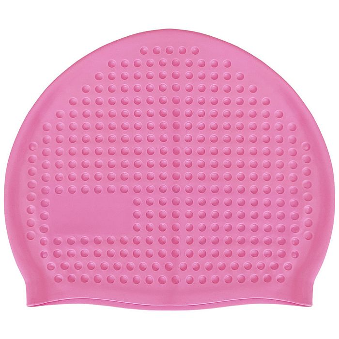 Шапочка для плавания SPORTEX силиконовая массажная Big (розовый)