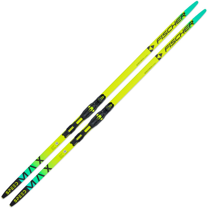 Лыжи беговые FISCHER Twin Skin Speedmax 90 Med (желтый/зеленый)