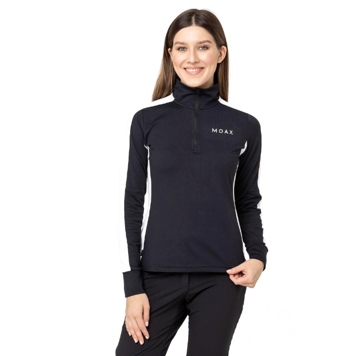 Термобелье женское (верх) MOAX Uhta 1/2 с молнией (черный)