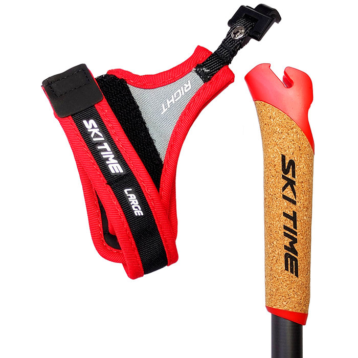 Лыжные палки SKI TIME Race 2.0 HMC (Карбон 100%) (черный/красный)