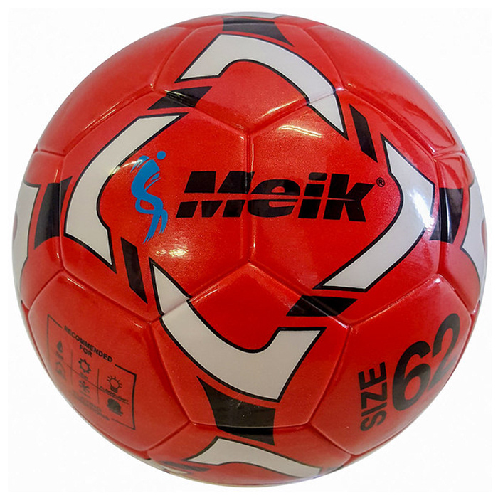Мяч футбольный MEIK футзальный (№4, 4-слоя, TPU+PVC 3.2, 410-450 гр., термосшивка) (красный)