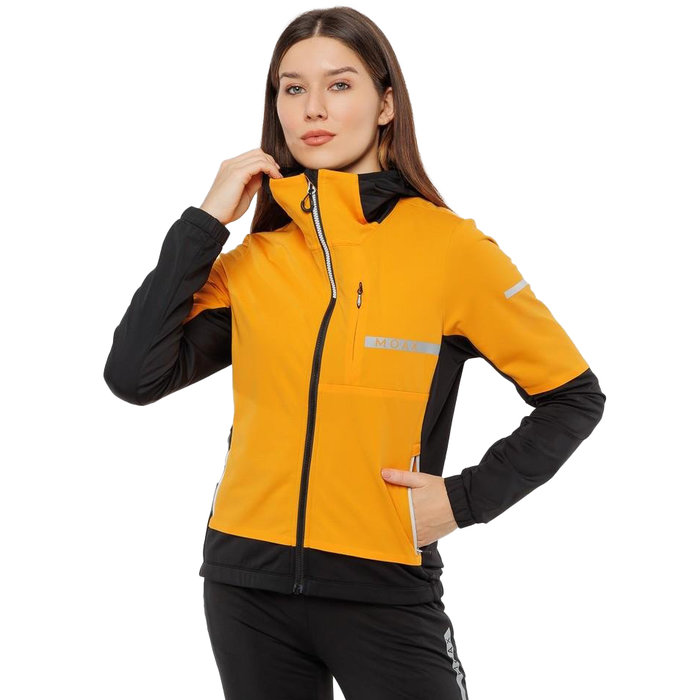Куртка разминочная женская MOAX Dickson Wind (черный/желтый)