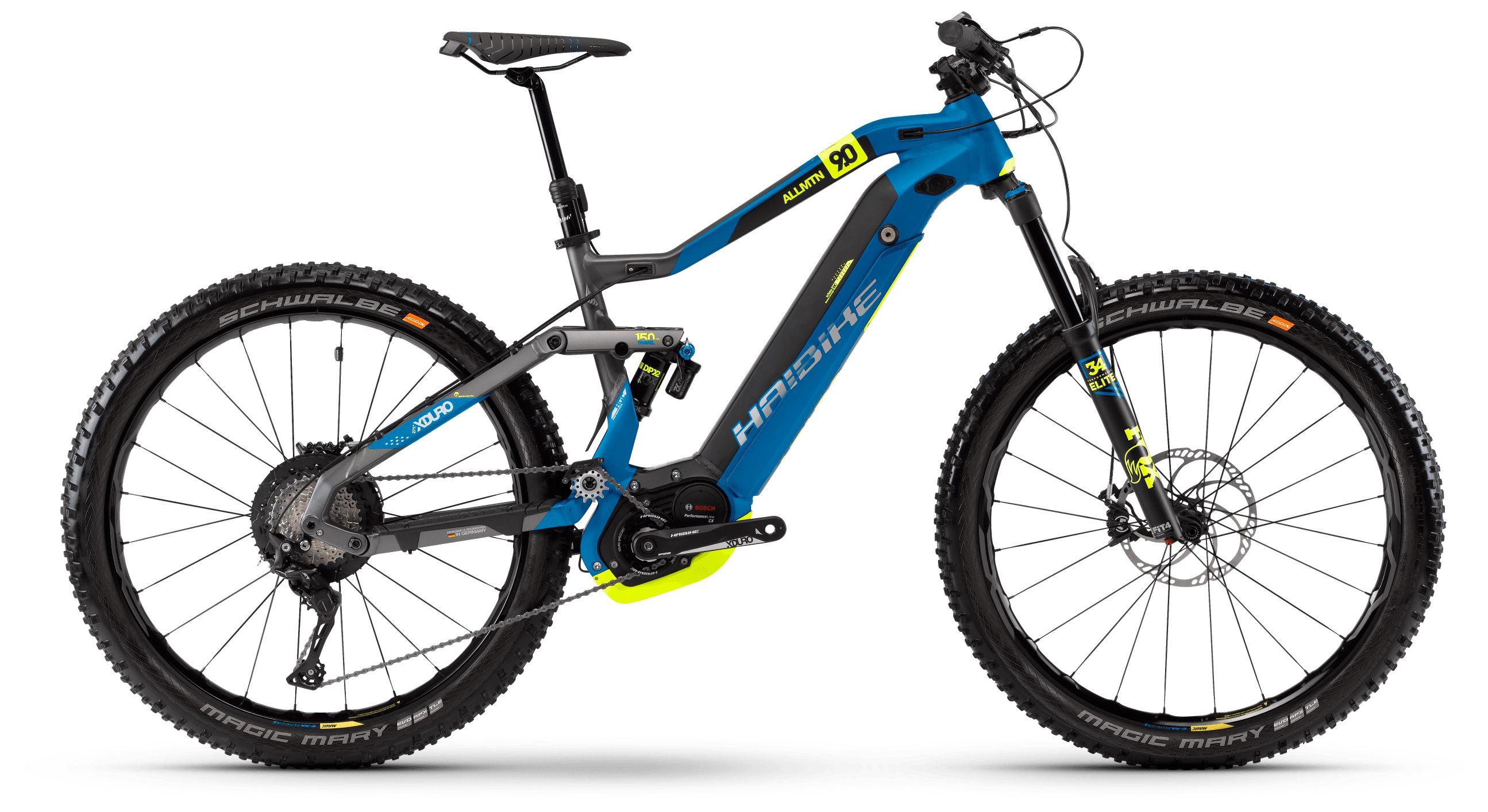Электровелосипед HAIBIKE Xduro AllMtn 9.0 500 Wh. (синий/черный) (2018)