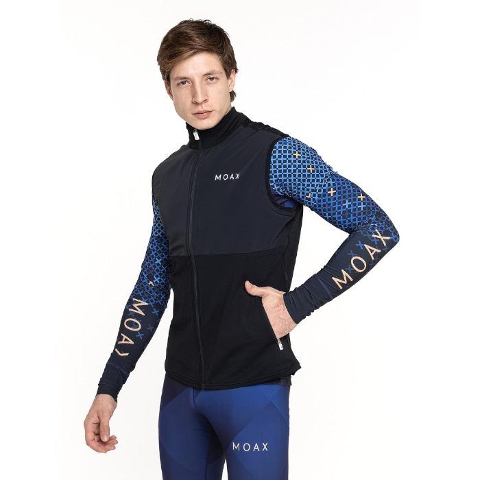 Жилет разминочный MOAX Force Wind (черный)