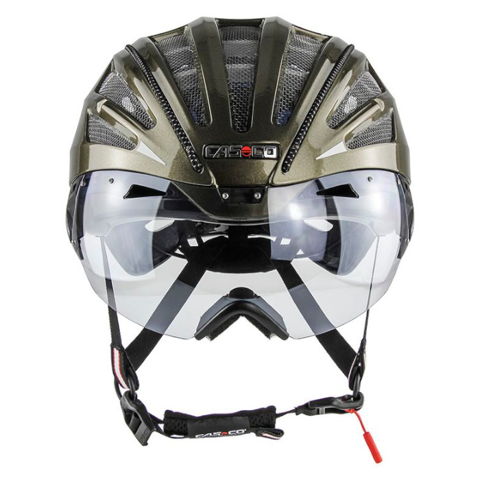 Шлем для велосипеда CASCO SPEEDairo 2 (с визором) (оливковый)