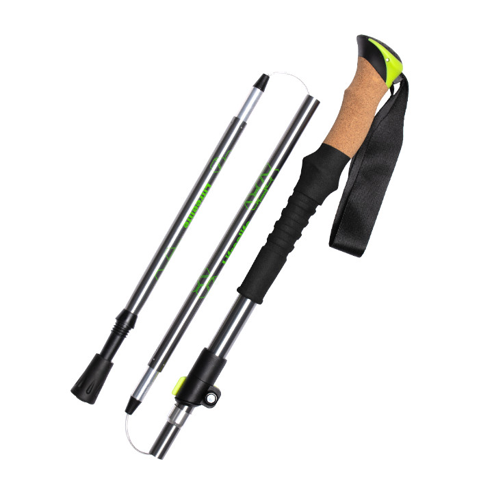 Палки для скандин. ходьбы SPINE (SL-36CORK-5-135) телескоп. 3-х секц., складные, до 1,35 м. (Алю.)