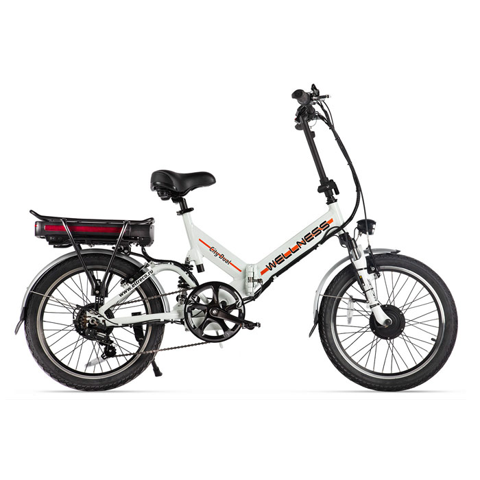 Электровелосипед WELLNESS CITY DUAL 2x350 Wh (белый) (2019)