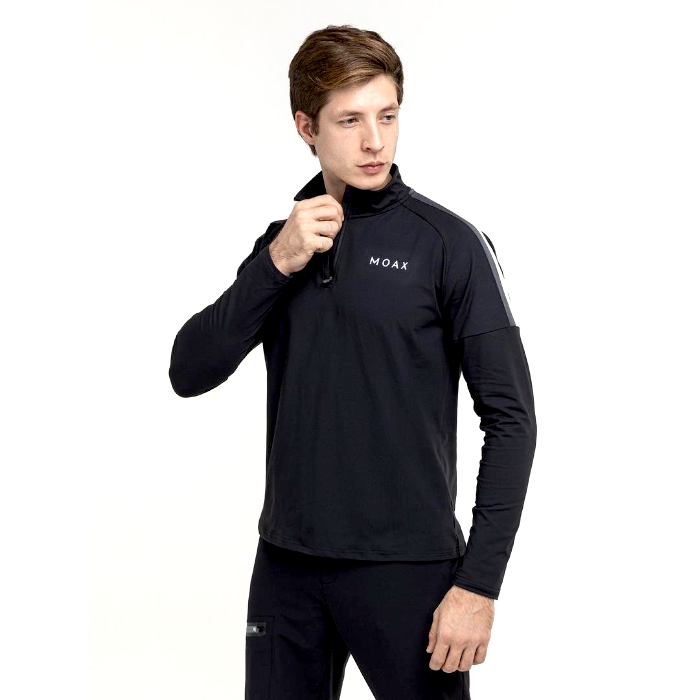 Термобелье мужское (верх) MOAX Uhta с молнией (черный)