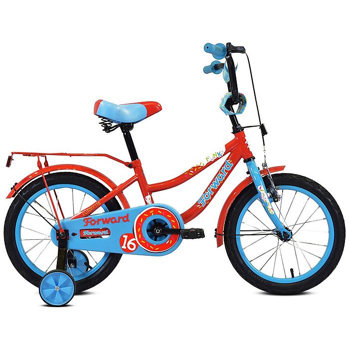 Велосипед FORWARD Funky 16 (красный/голубой) (20-21)