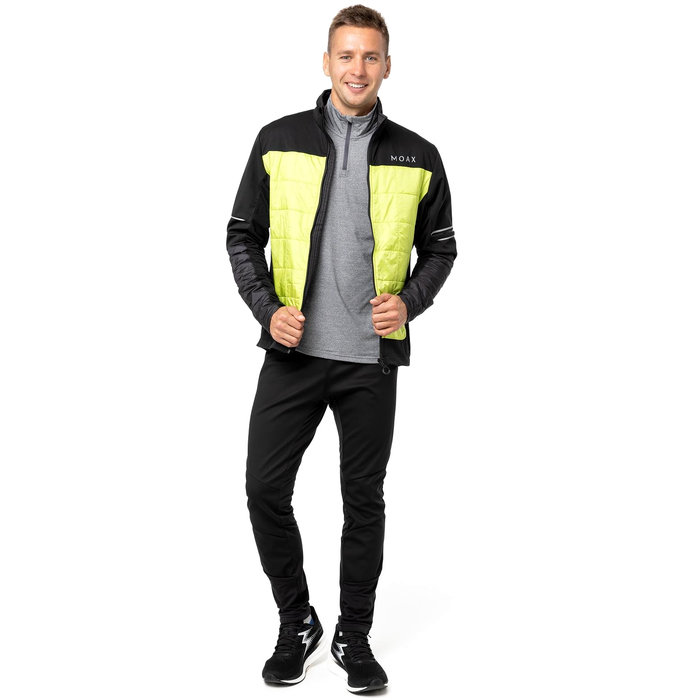 Куртка разминочная MOAX Navado Hybrid (черный/зеленый)
