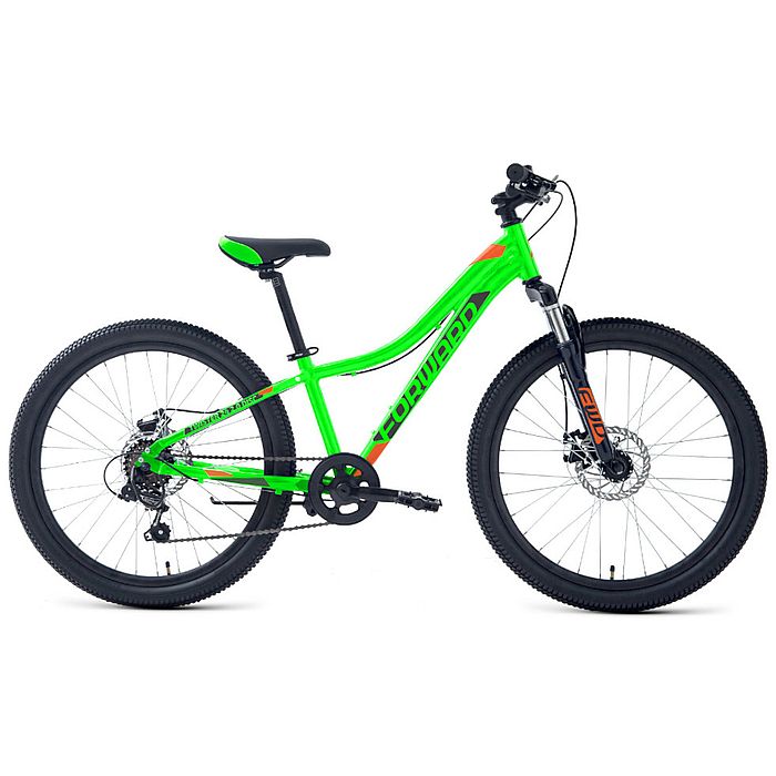 Велосипед FORWARD Twister 24 2.0 D (зеленый/оранжевый) (2022)