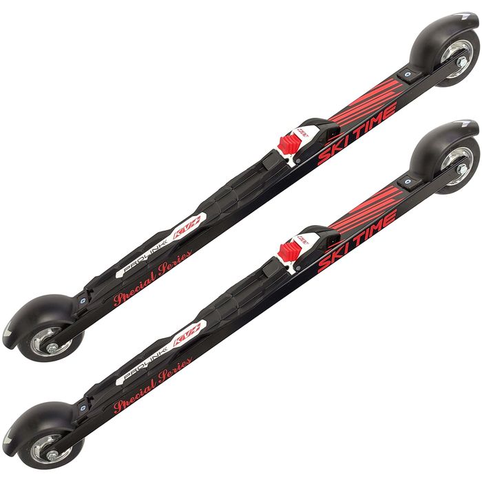 Лыжероллеры с креплениями SKI TIME Коньковые (620/N2,5/80х30) (черный)