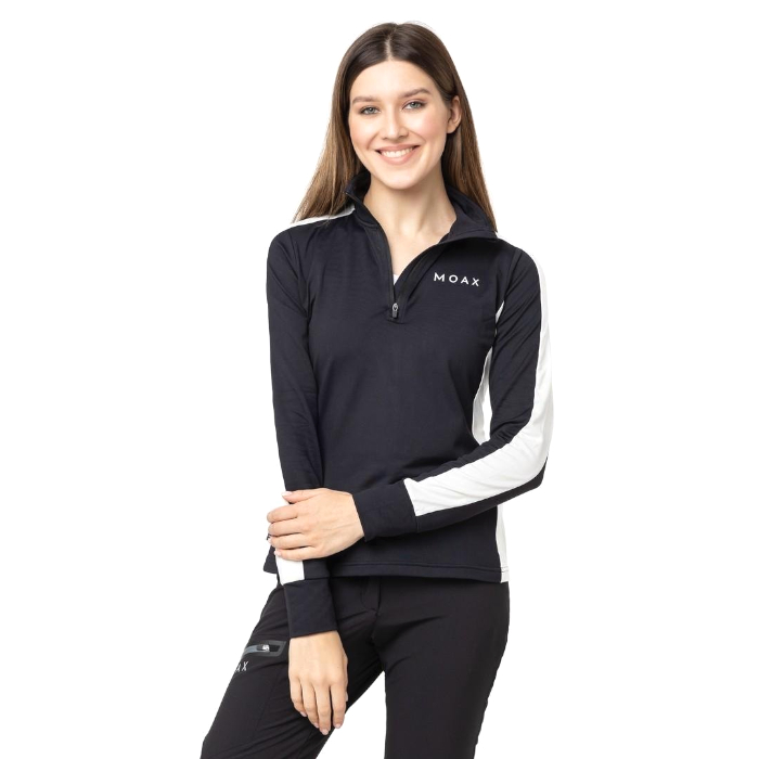 Термобелье женское (верх) MOAX Uhta 1/2 с молнией (черный)