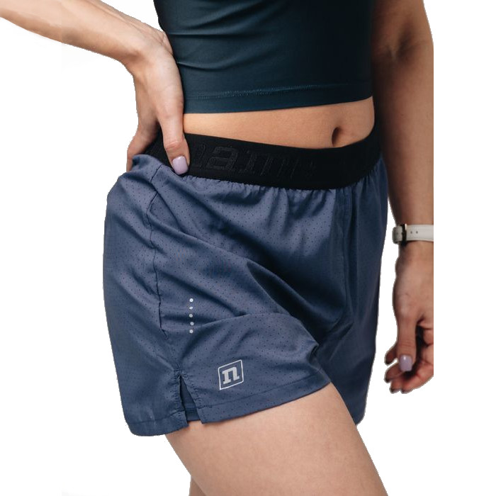 Шорты для бега женские NONAME Speed Teach 2IN1 (темно-синий)