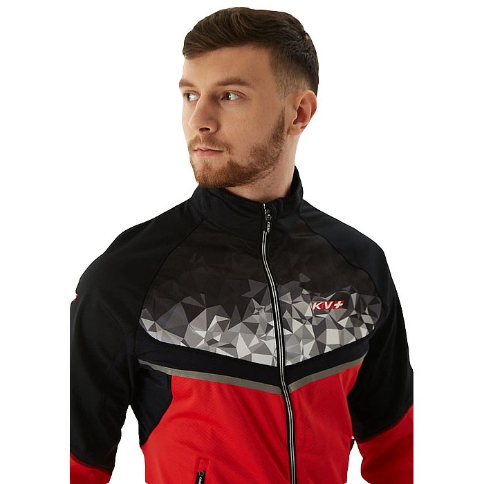 Куртка разминочная KV+ Premium Jacket (красный/черный)