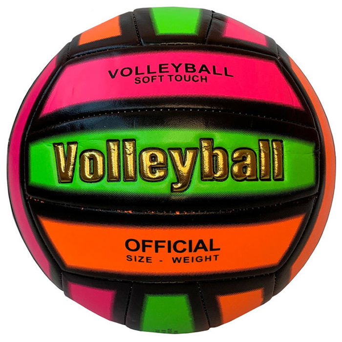 Мяч волейбольный SPORTEX (TPU 2.5, 280 гр.) (зеленый/розовый/оранжевый)