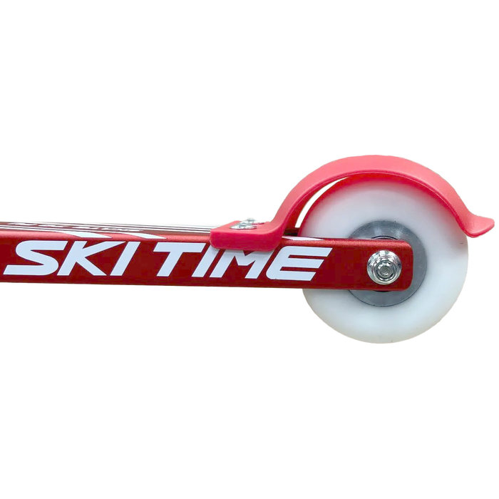 Лыжероллеры с креплениями SKI TIME Коньковые (620/70х30PU/88A) (белый/красный)