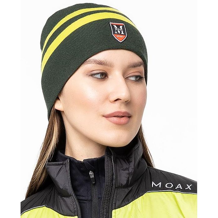 Шапка MOAX Tradition Sport Stripe (зеленый/желтый)