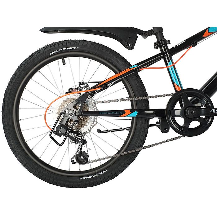Велосипед NOVATRACK Extreme 20&quot;, Steel, Disc Brakes, 6-Speed (черный) (2021)