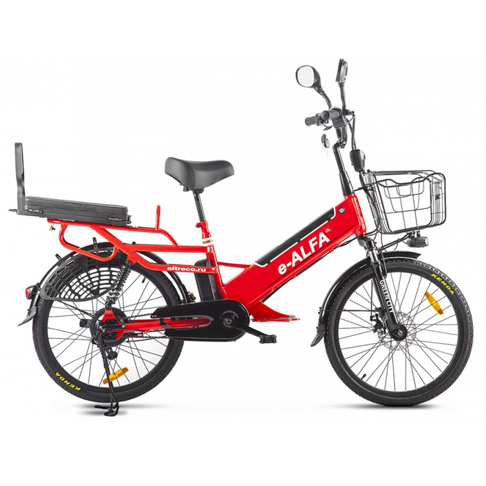 Электровелосипед GREEN CITY e-ALFA 500 Wh (красный) (2021)