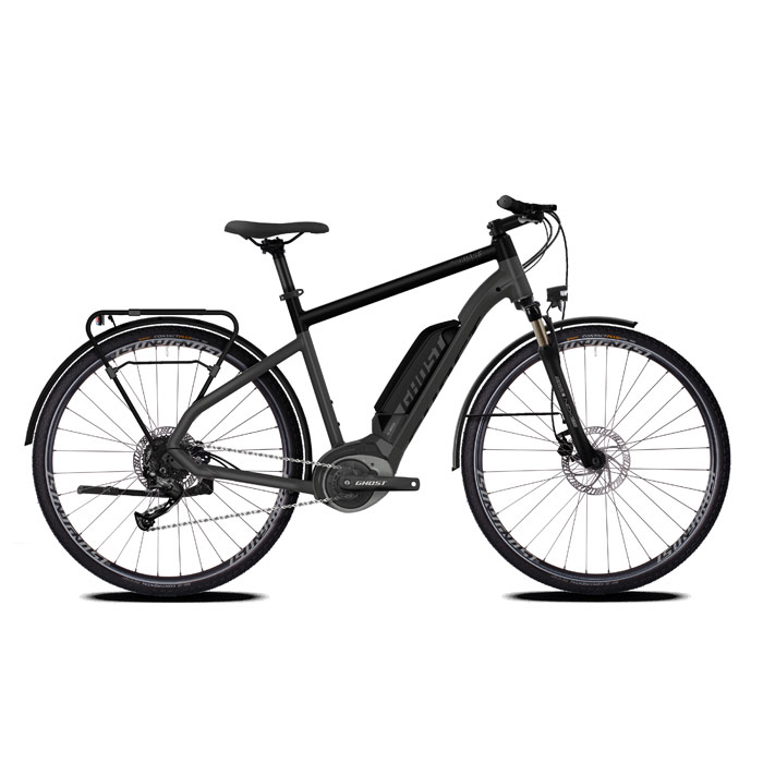Электровелосипед GHOST Hybride Square Trekking B1.8 AL U (титан/черный/серый) (2020)