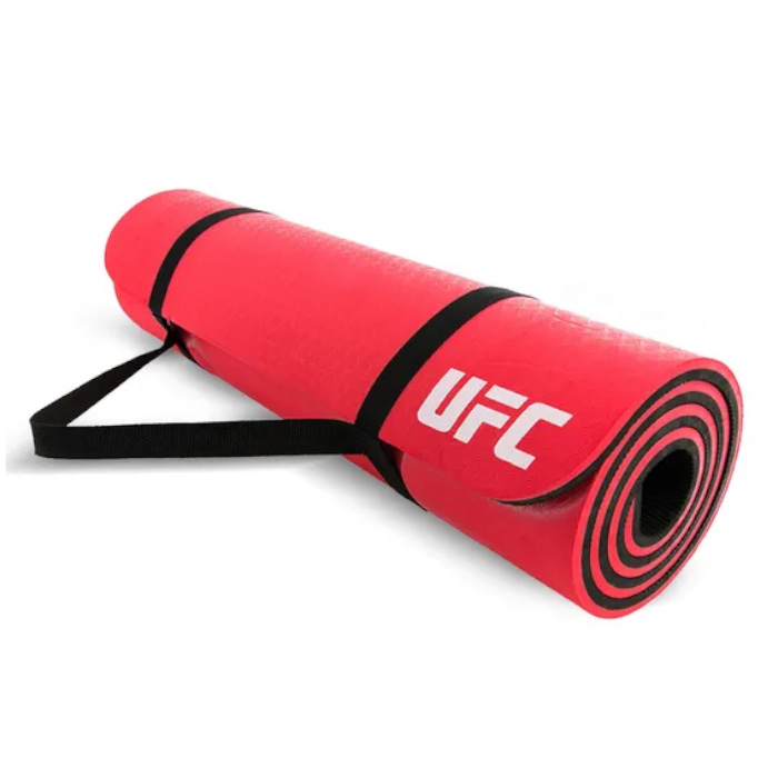 Коврик для фитнеса UFC 15 мм. (черный/красный)