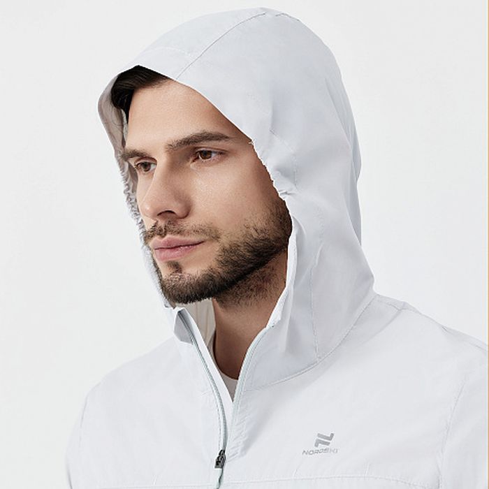 Ветровка для бега NORDSKI Rain (светло-серый)