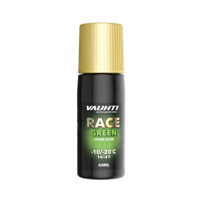 Мазь скольжения, жидкая VAUHTI RACE Green (-10°С -20°С) 60 ml.