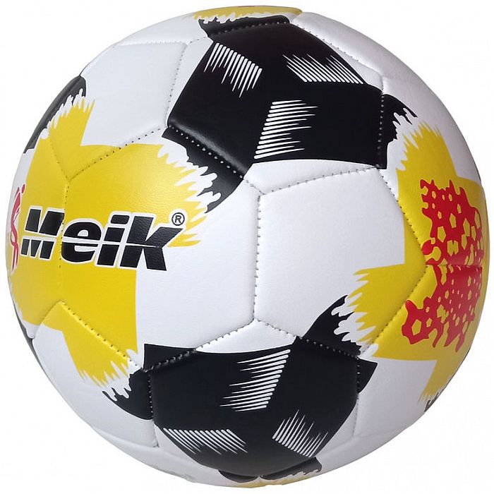 Мяч футбольный MEIK 157 (ТПУ 2,3 мм, 365 гр. маш. сш.) (белый/оранжевый)
