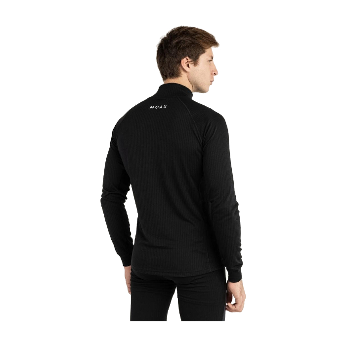 Термофутболка MOAX Race Wind LS (с воротником) (черный)