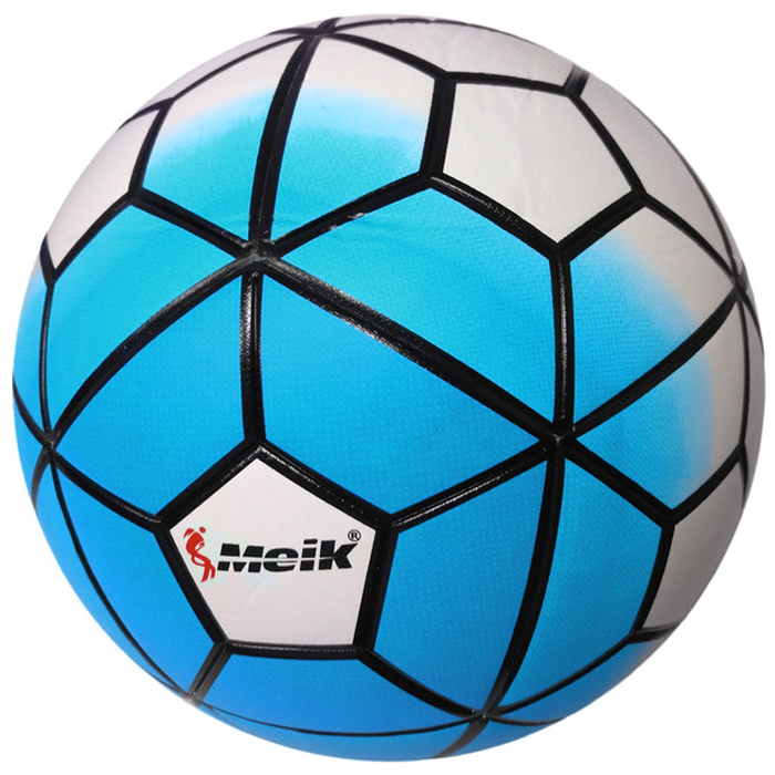 Мяч футбольный MEIK (4-слоя, TPU+PVC 3.2, 410-450 гр., машинная сшивка) (синий)