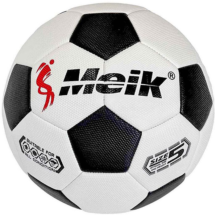 Мяч футбольный MEIK (№5, ТПУ 3,2 мм, 450 гр., маш.сш.) (черный/белый)