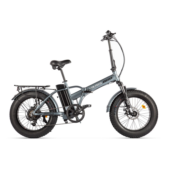 Электровелосипед VOLTECO CYBER 500 Wh (серый/черный) (2020)