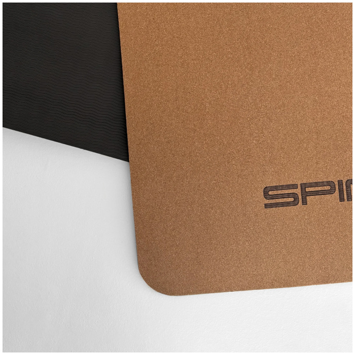 Коврик для йоги SPINE Fit Natural Cork 6 мм (темно-серый)