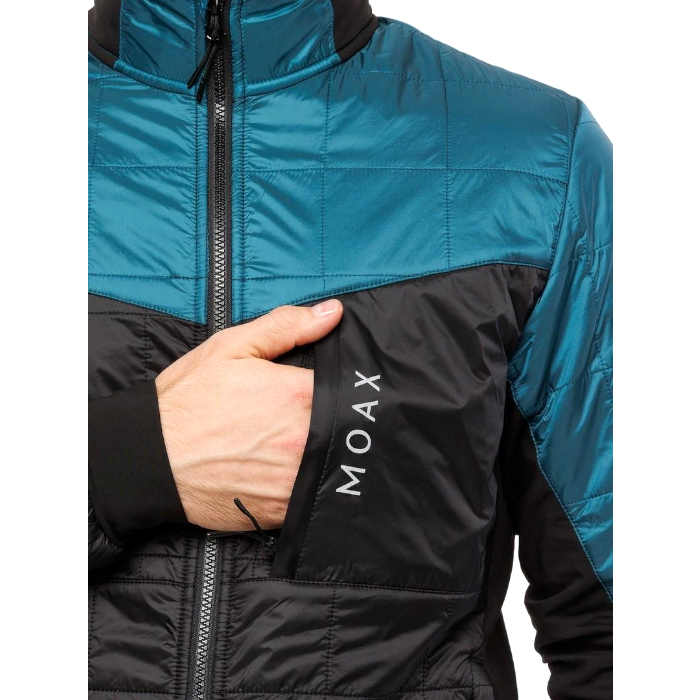 Куртка разминочная MOAX Royal (черный/бирюзовый)