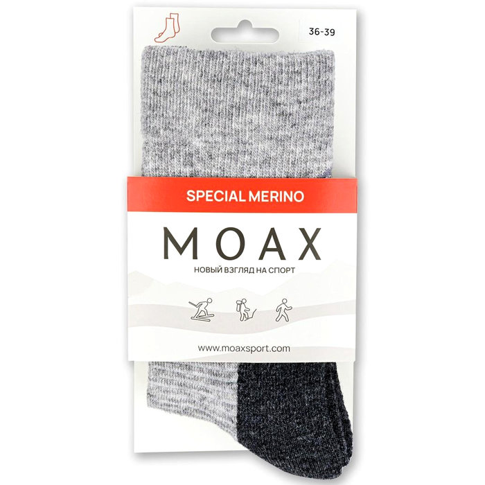 Носки лыжные MOAX Special (серый/темно-серый)
