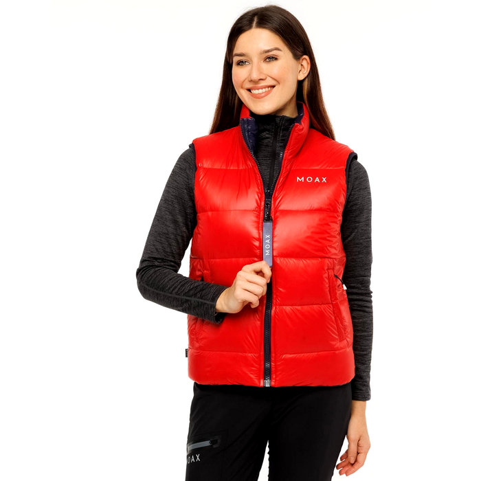 Жилет утепленный женский MOAX Club Duo (красный/синий)