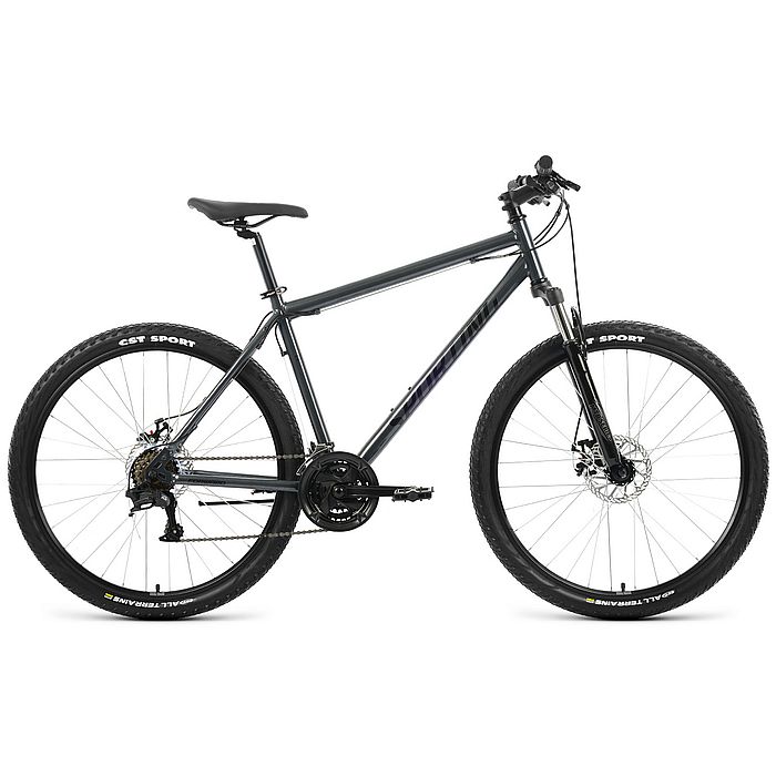Велосипед FORWARD Sporting 27,5 2.2 D (серый/черный) (2022)