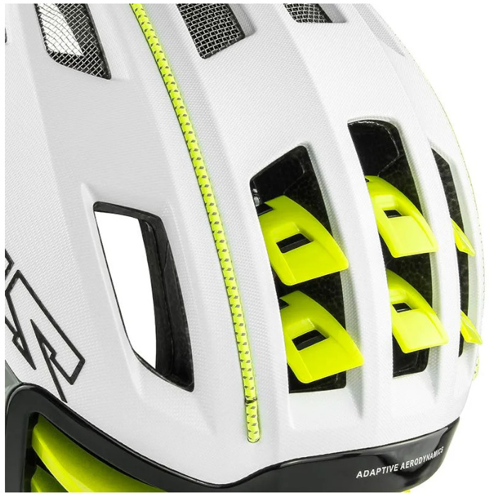 Шлем для велосипеда CASCO SPEEDairo 2 (с визором) (белый/зеленый)