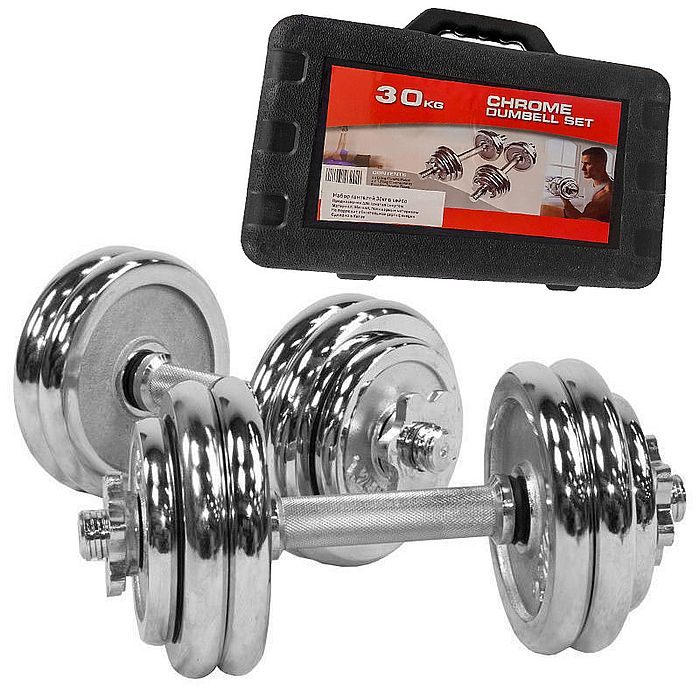 Гантель SPORTEX в кейсе 20 кг (2 шт. х10,0 кг) "York" (серый)