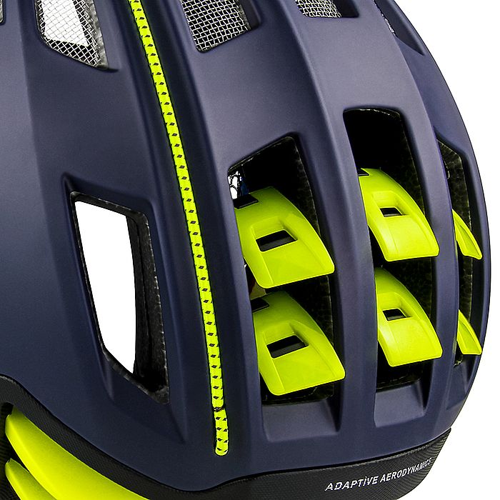 Шлем для велосипеда CASCO SPEEDairo 2 (с визором) (синий/желтый)
