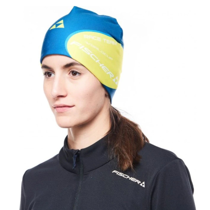 Шапка для бега FISCHER Nation (синий/желтый)