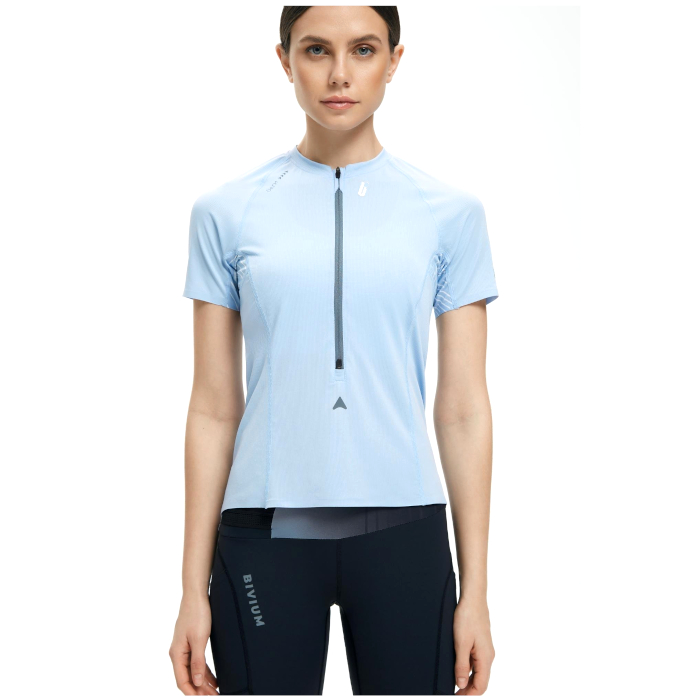 Футболка для бега женская BIVIUM Пульс (голубой)