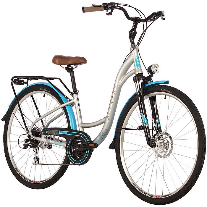 Велосипед STINGER Calipso Evo 28&quot;, Al, M-Disk Brake, 24-Speed (серый) (2019)