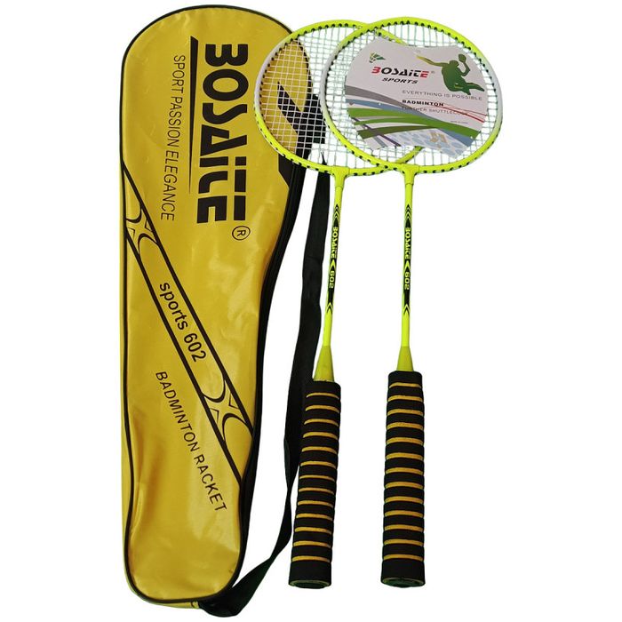 Набор для бадминтона SPORTEX "Bosaige 602" (2 ракетки + чехол) (желтый)