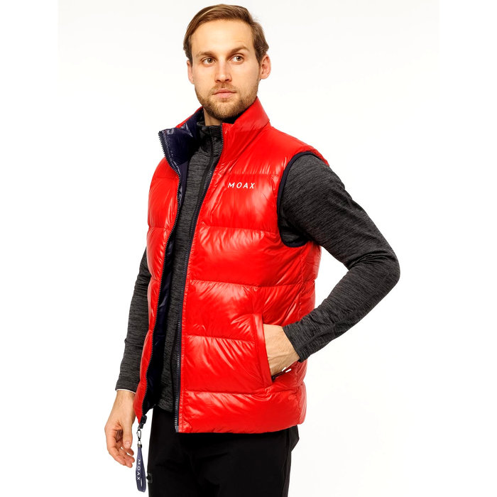 Жилет утепленный женский MOAX Club Duo (красный/синий)